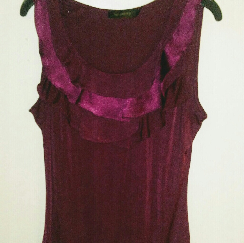The Limited burgundy sleeveless blouse